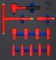 Preview: BGS Werkstattwageneinlage 2/3: VDE-Steckschlüssel-Satz Antrieb Innenvierkant 10 mm (3/8") SW 7 - 22 mm 12-tlg. 70213